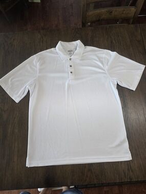 Men's White Performance Polo Shirt